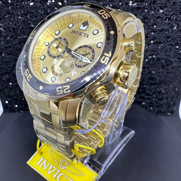 Men's (NWT) Gold Face with Black Touches, Gold Bezel & Bracelet Limited Edition - Picture 3 of 4